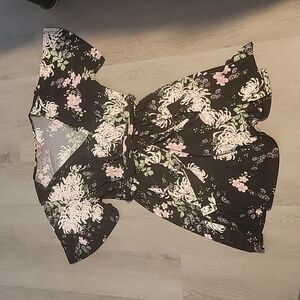 SJS Floral Faux Wrap Dress